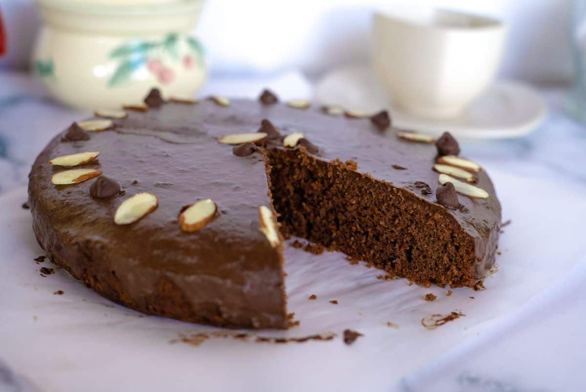 Keto Almond Flour Chocolate Cake