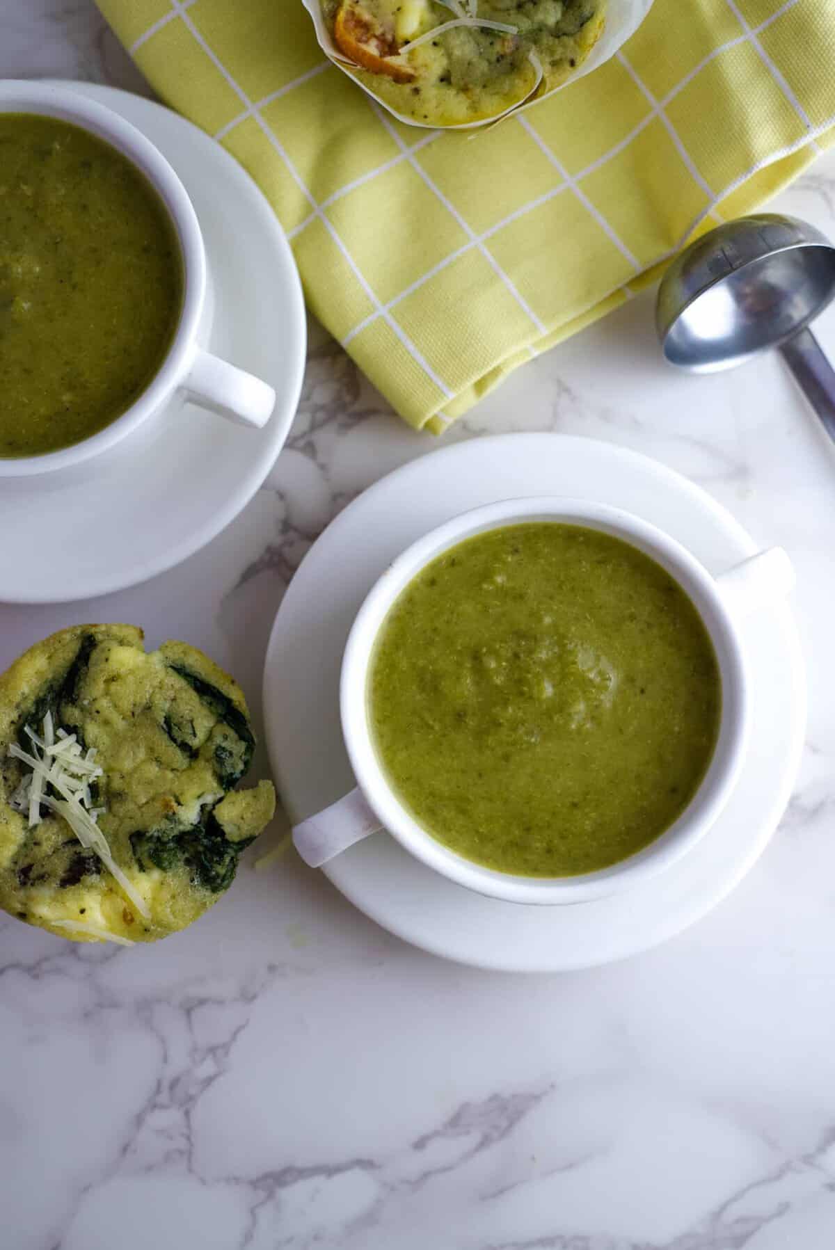 spicy broccoli kale soup