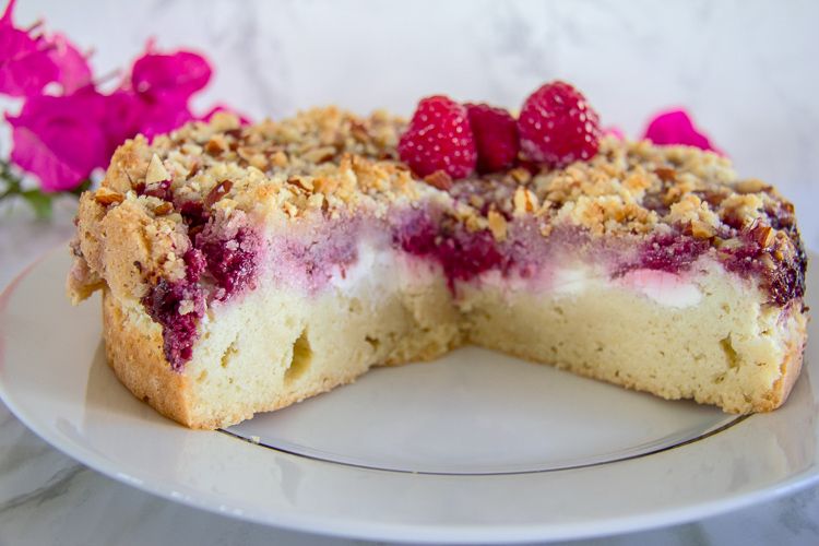 raspberry almond cake