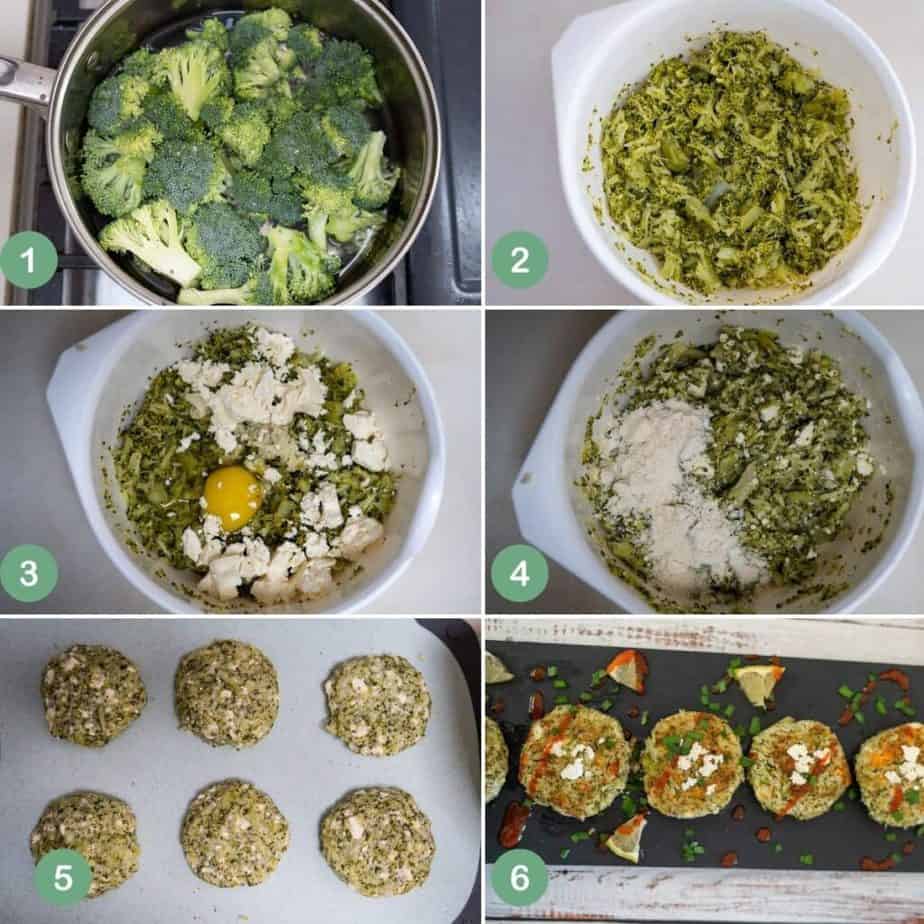 broccoli fritters process