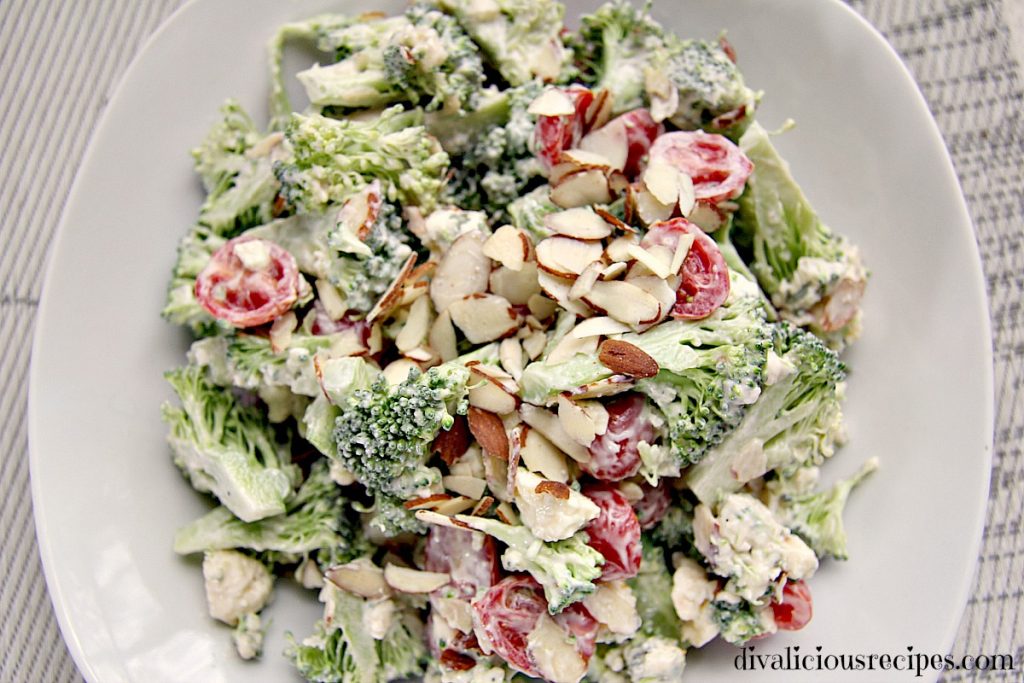 broccoli salad with blue cheese