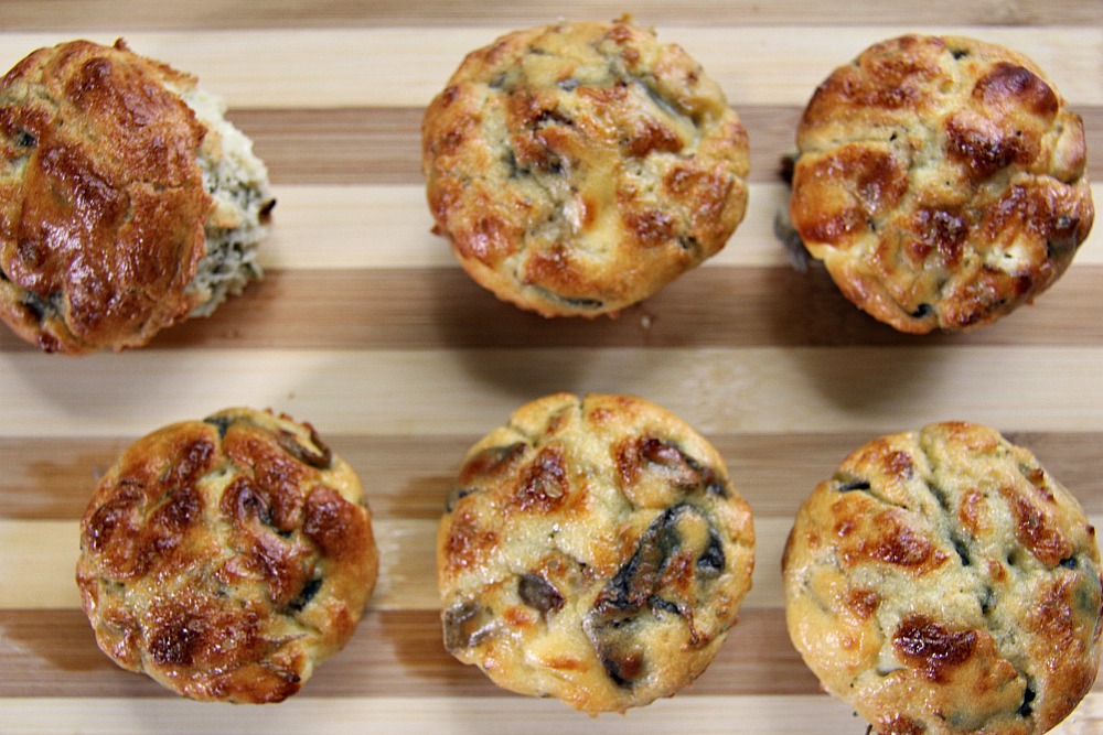 goats cheese and onion muffins