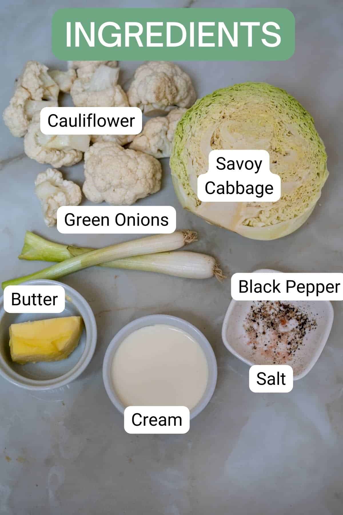 cauliflower colcannon ingredients