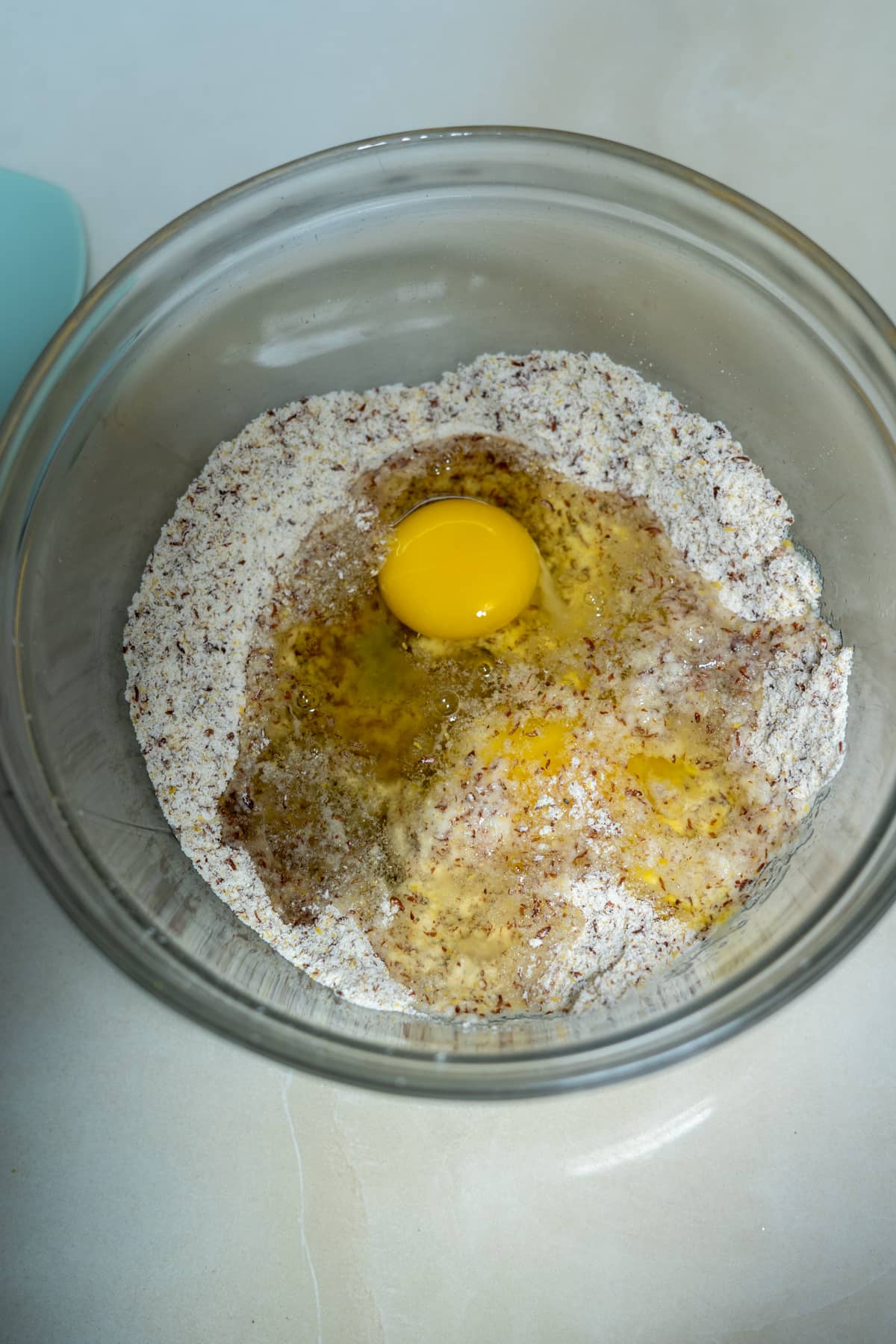 add eggs to dry coconut flour mixture