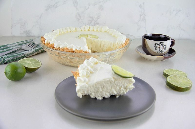 coconut crusted key lime cheesecake