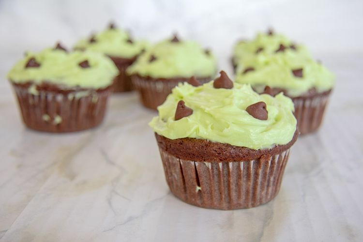 low carb mint chocolate cupcakes