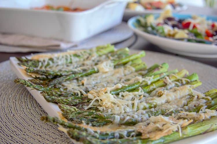 asparagus spears roasted with Parmesan cheese