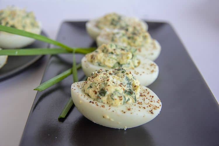 Keto Spinach Artichoke Deviled Eggs - Divalicious Recipes