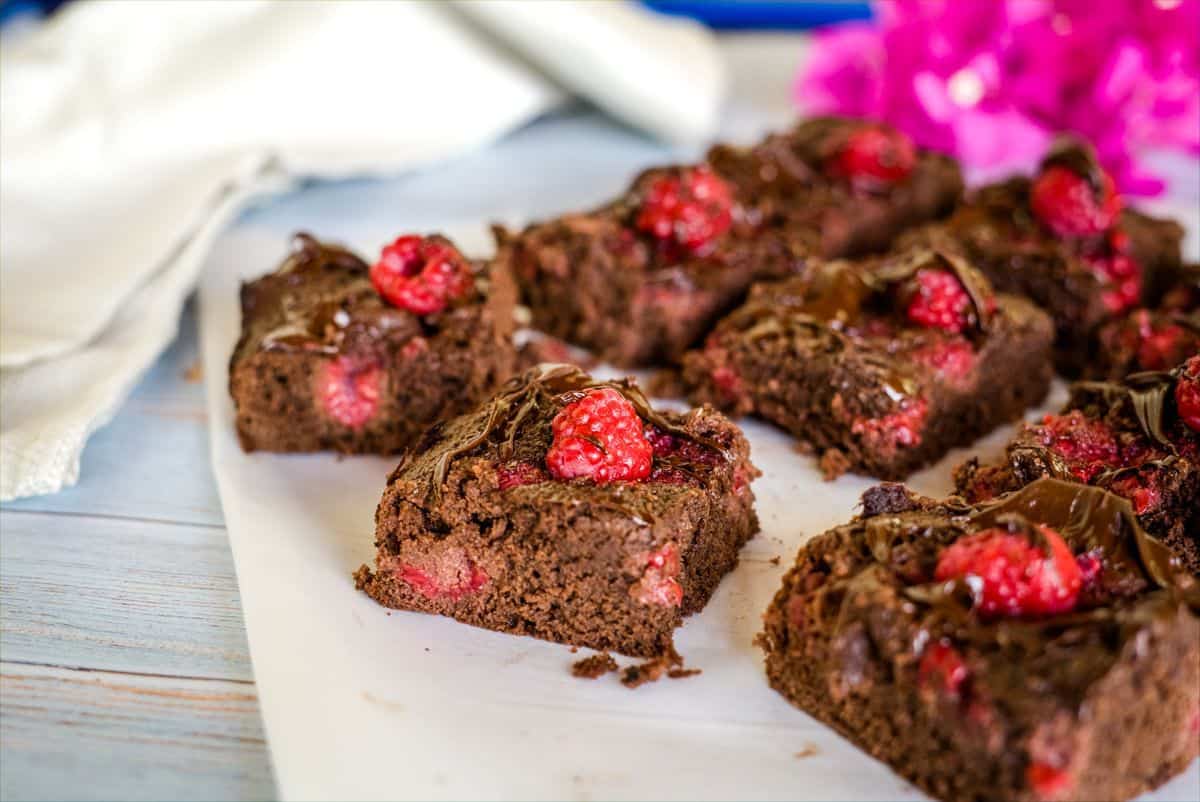 chocolate raspberry brownies
