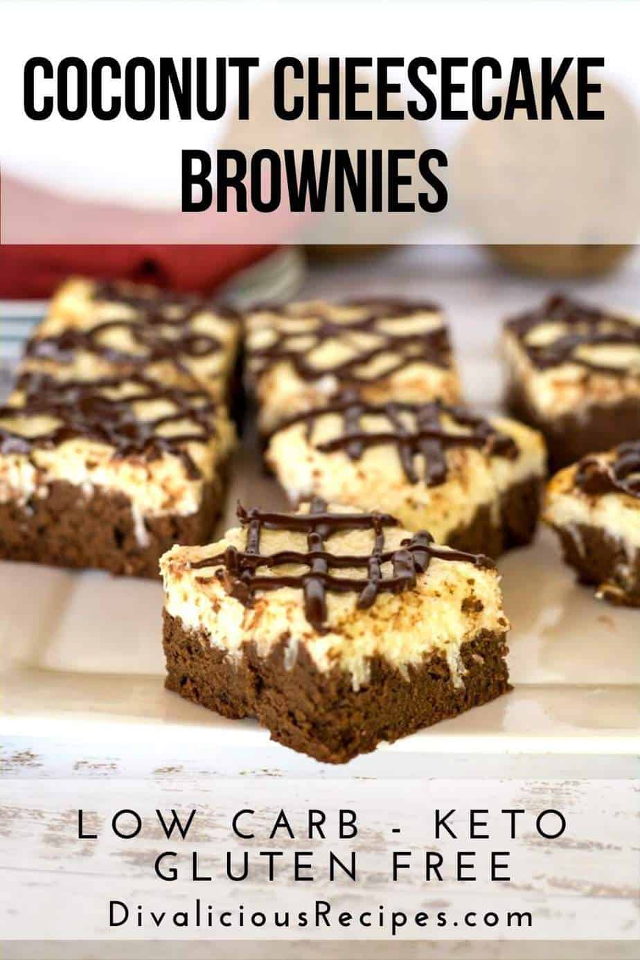 Keto Coconut Cheesecake Brownies