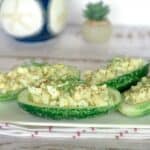 cucumbers stuffed with egg salad