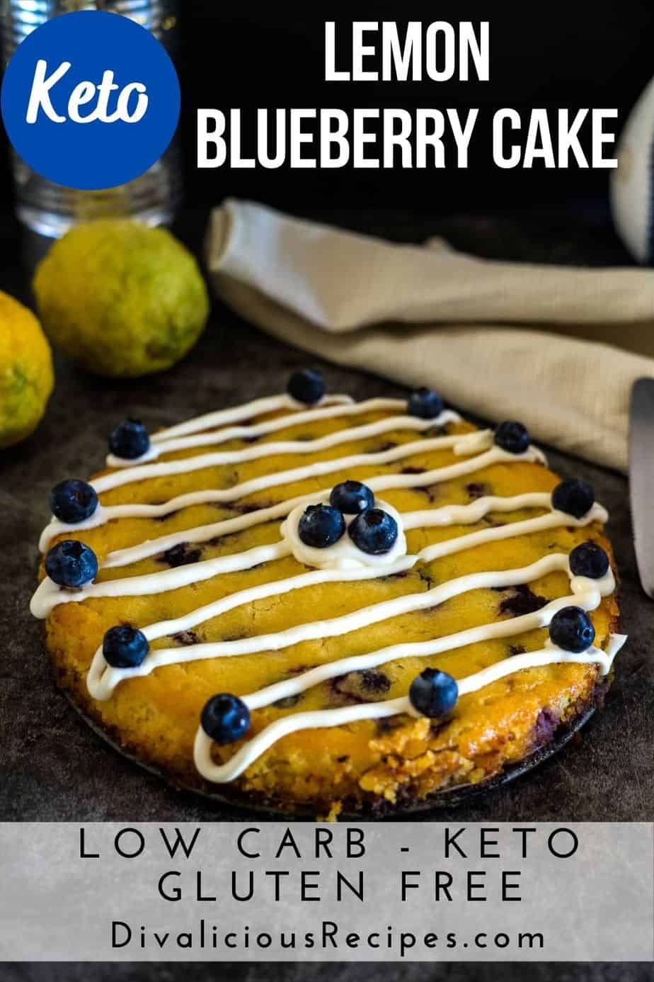 Keto Lemon Blueberry Cake