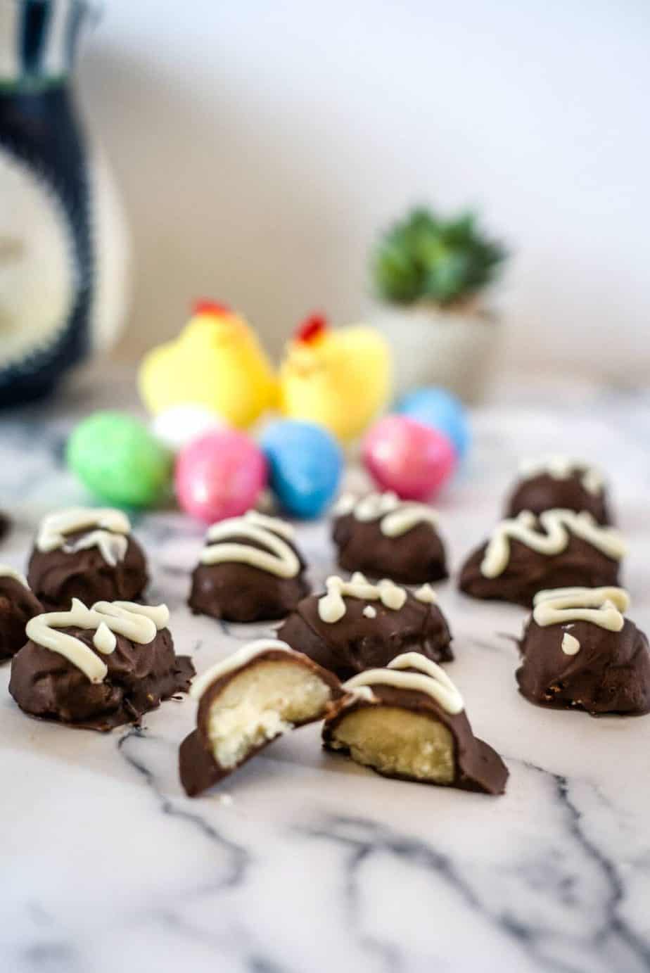 Chocolate Marzipan Easter Eggs