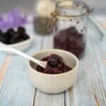 blackberry chia jam in bowl