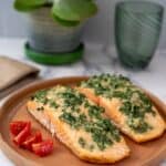 salmon fillets with garlic butter