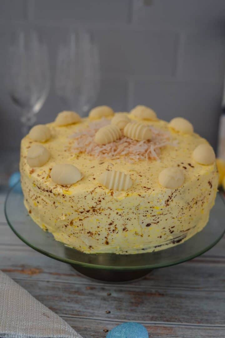 lemon keto easter cake