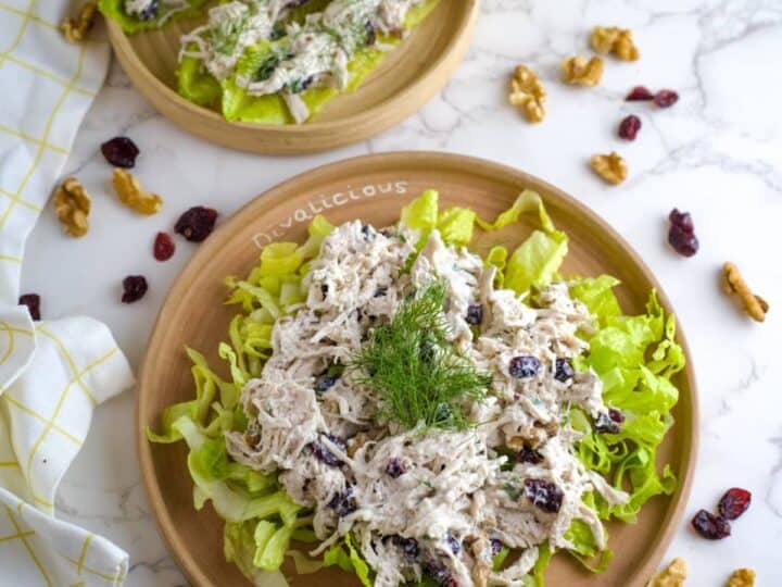 cranberry walnut chicken salad