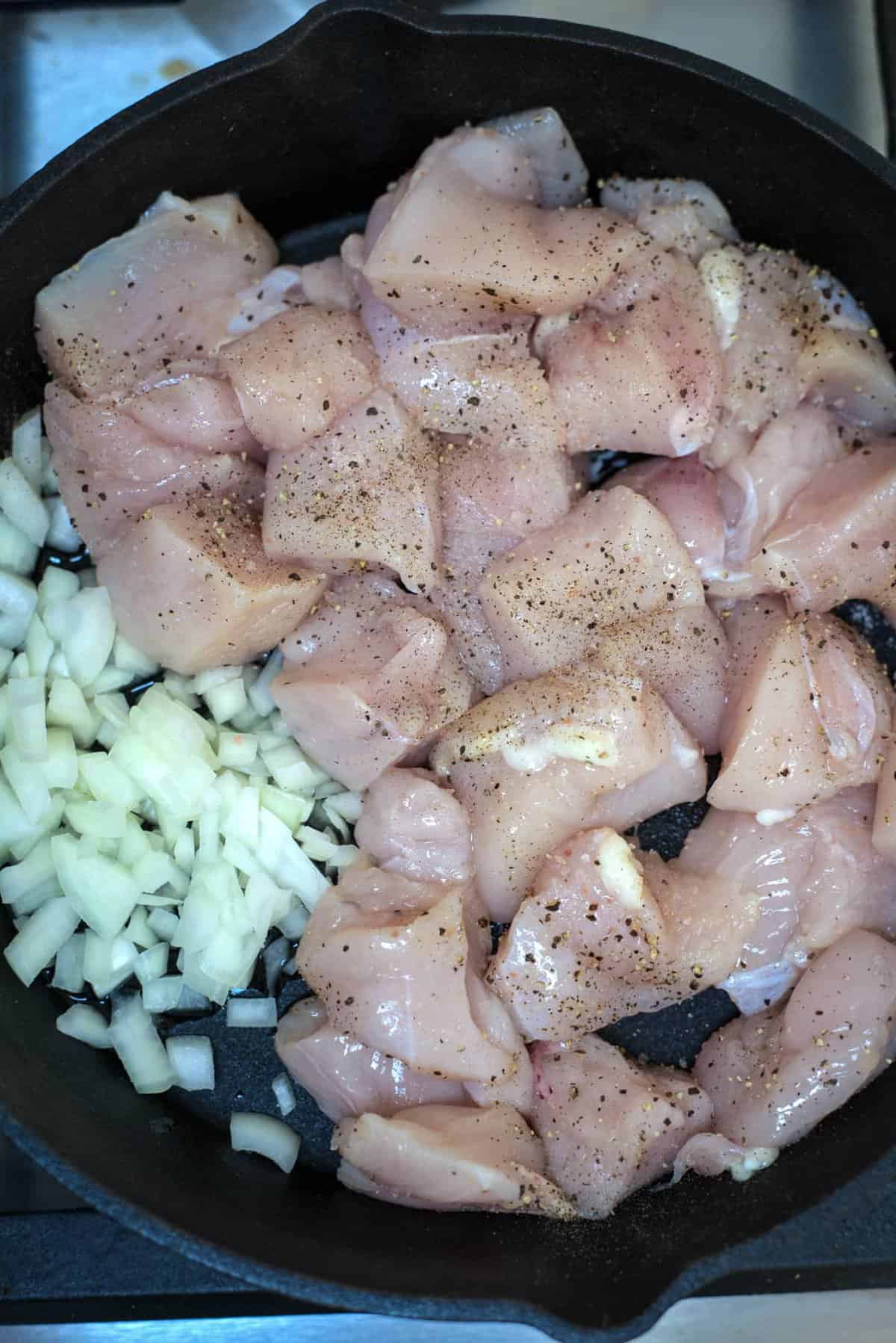 chicken with onion
