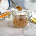 homemade cajun spice mix in a glass jar