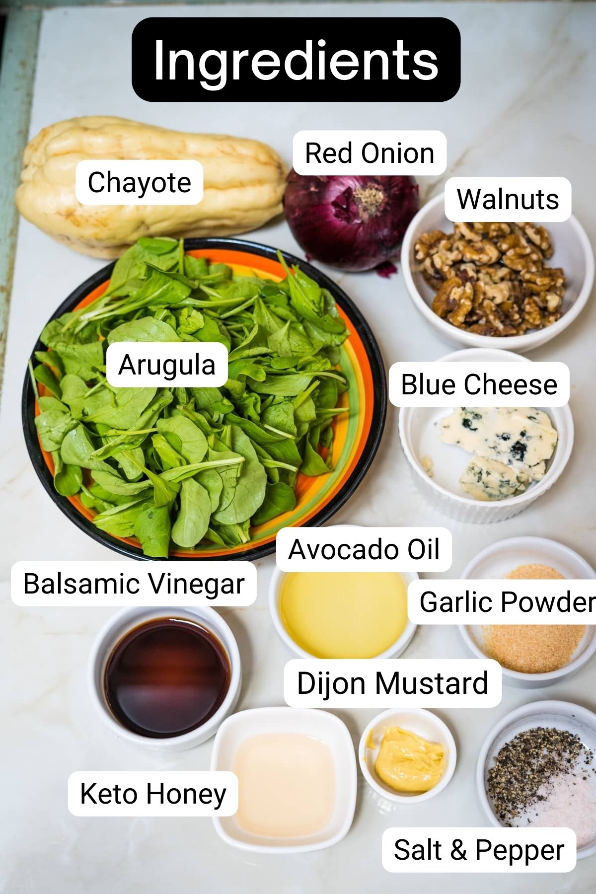chayote salad ingredients