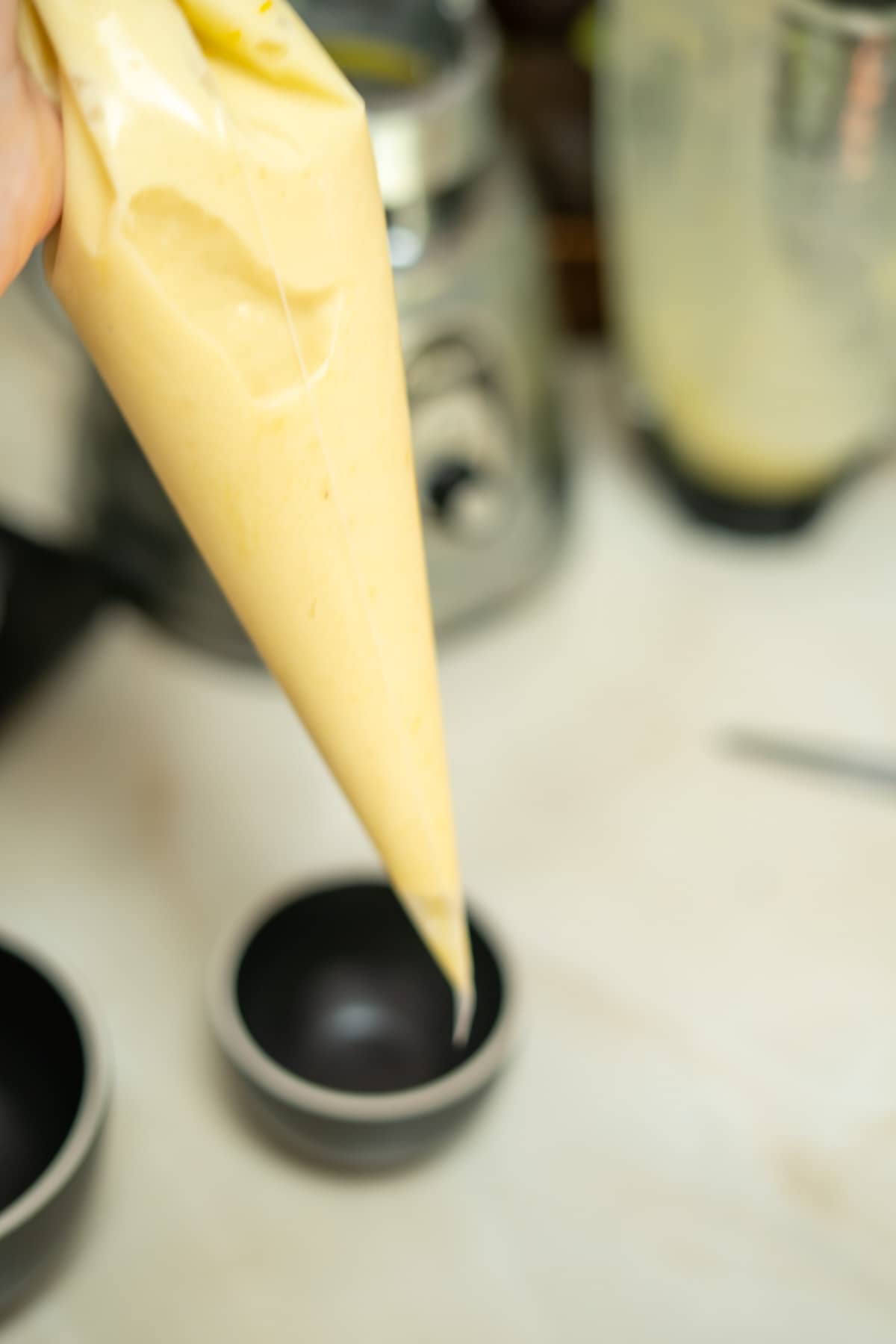 pineapple in piping bag