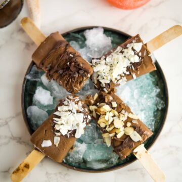 fudgesicles on a plate.