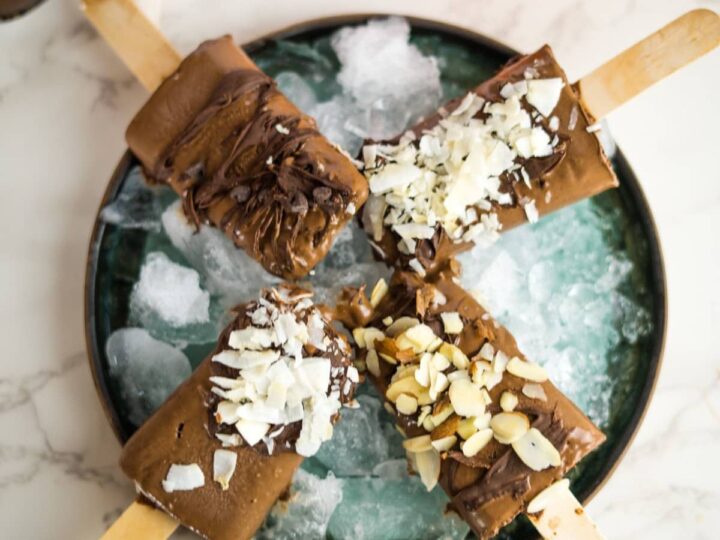 fudgesicles on a plate.