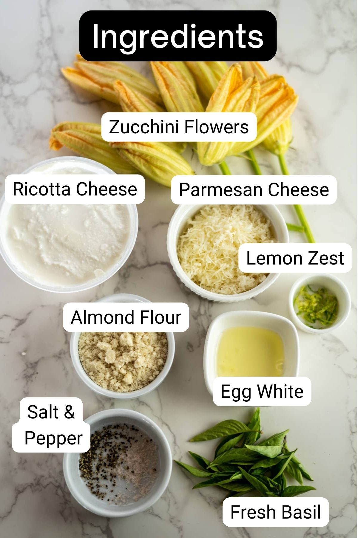 stuffed zucchini flowers ingredients