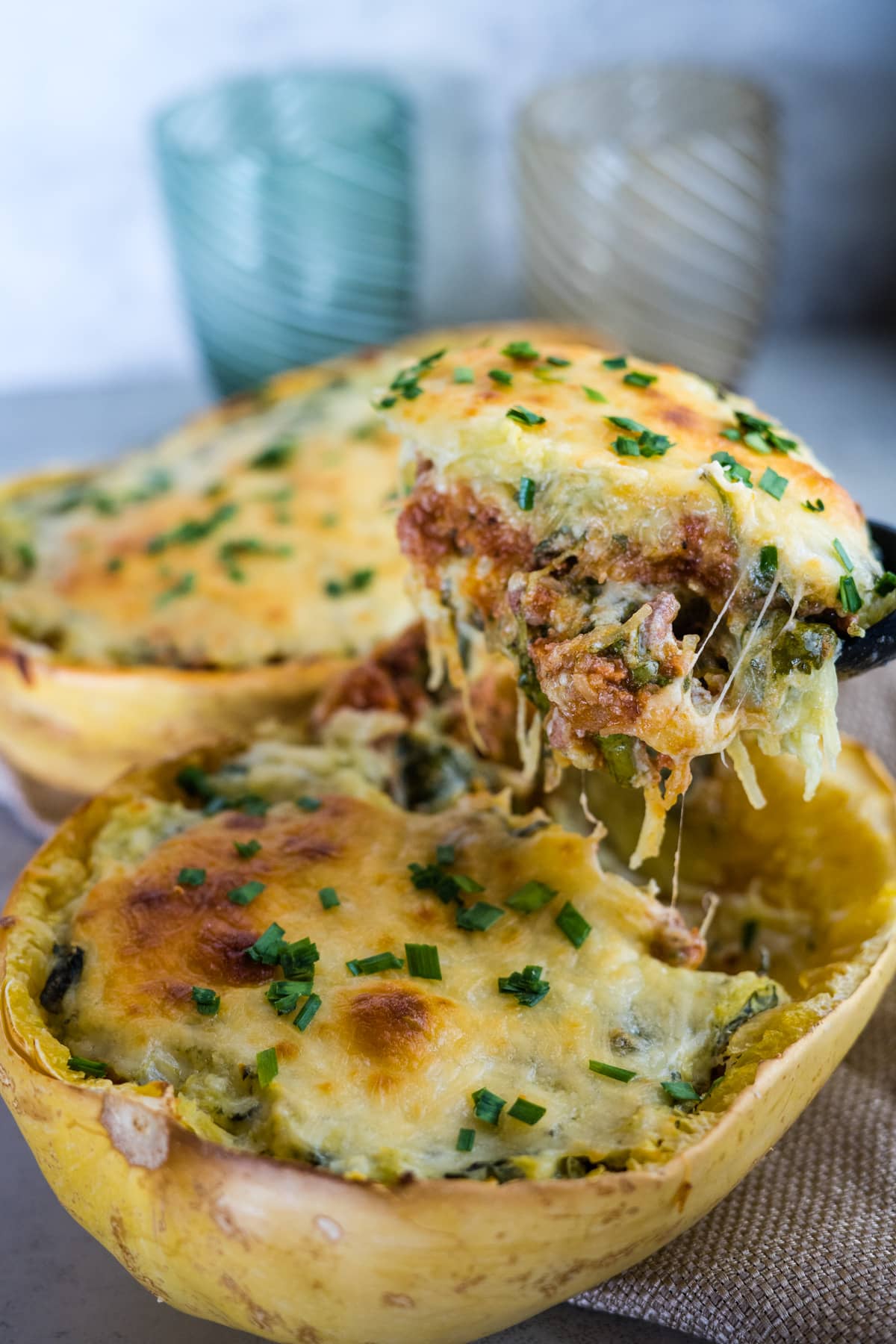 ground turkey spaghetti squash lasagna