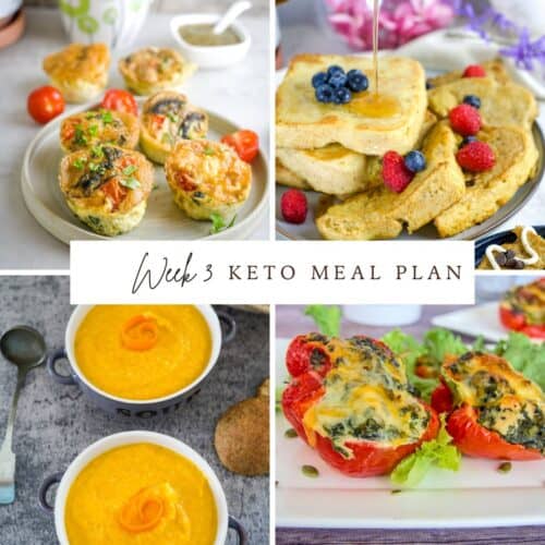 Week 3's keto meal plan.