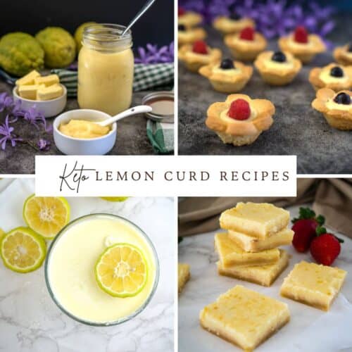 A collage of lemon curd recipes.