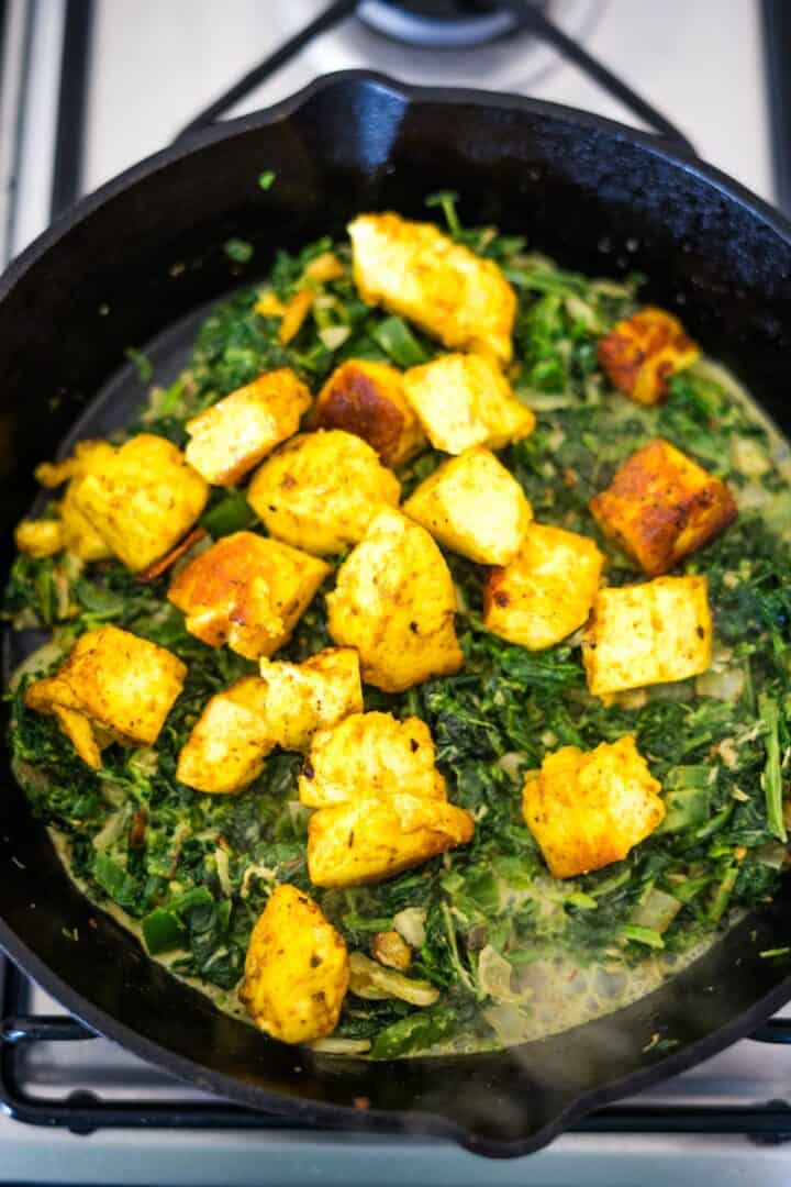 Palak Halloumi - Divalicious Recipes