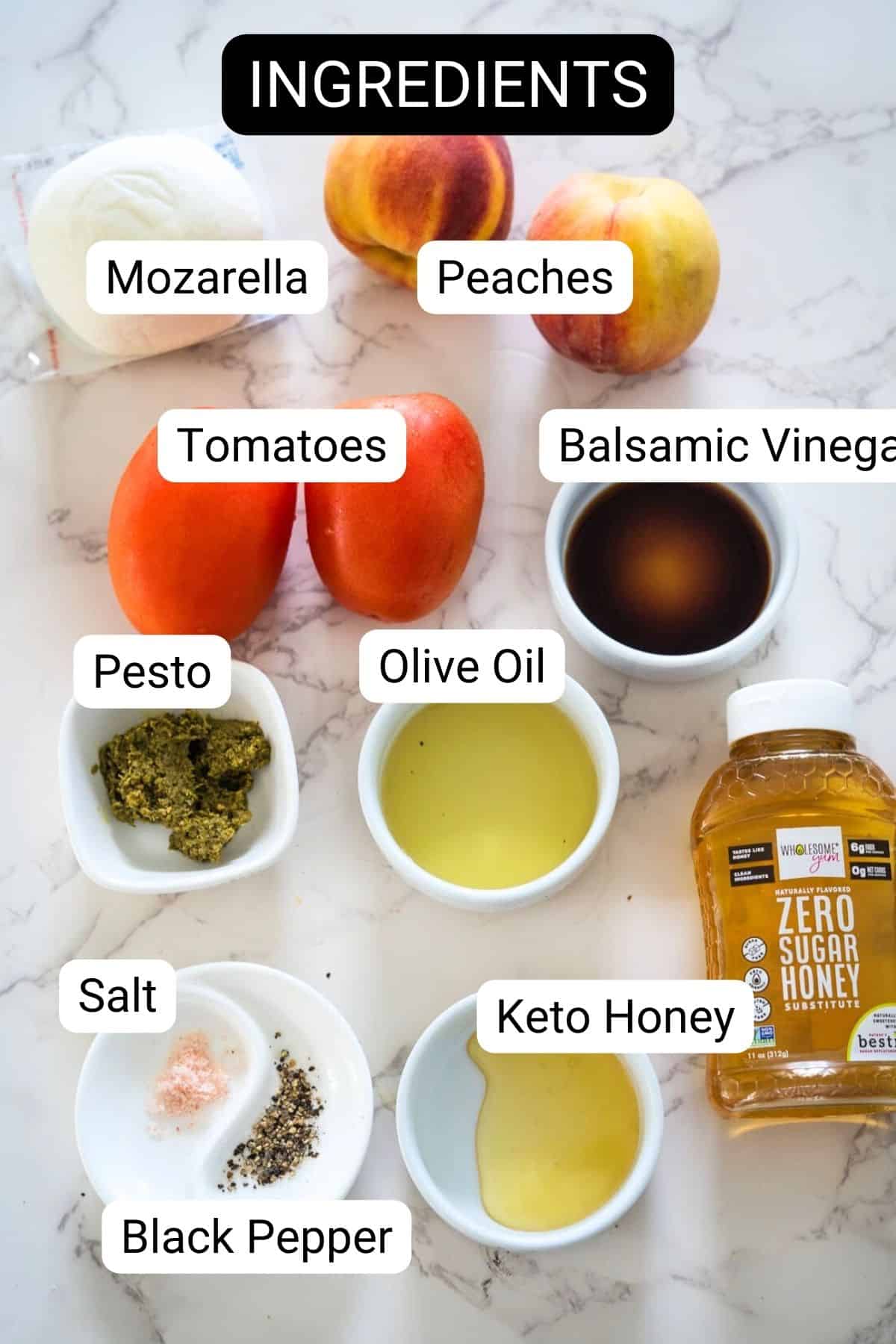 peach caprese salad ingredients